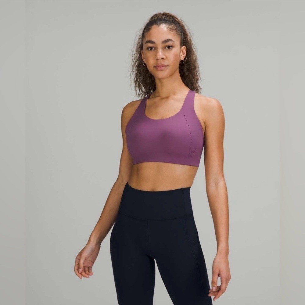 Lululemon AirSupport Bra High Support C–DDD Cups Vintage Plum / Vivid Plum - Picture 2 of 10